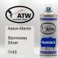 Preview: Aston-Martin, Stornoway Silver, 1143: 400ml Sprühdose, von ATW Autoteile West.